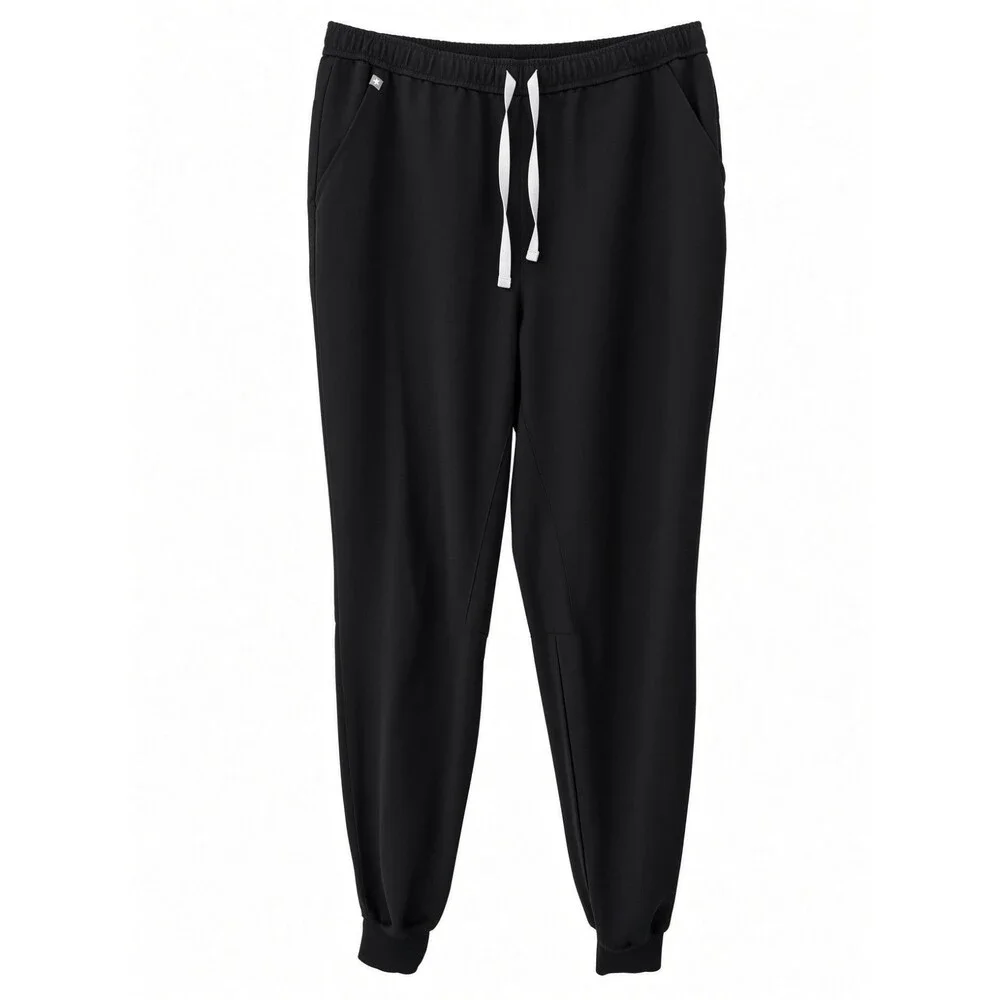 FIGS Tansen Jogger Scrub Pants Mens XLT XL Tall Black Slim Fit Elastic Waist EUC